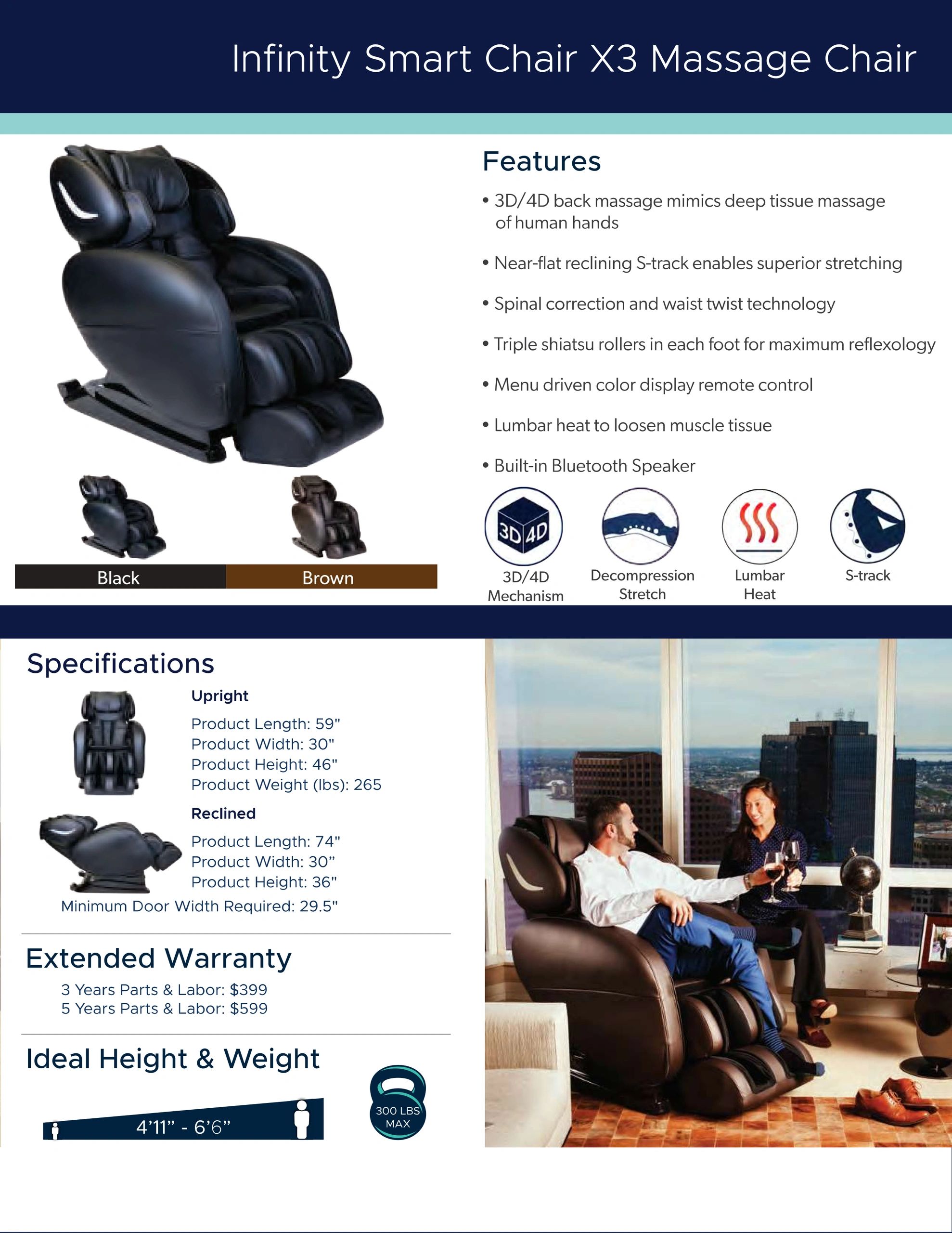Infinity massage chair bluetooth hotsell